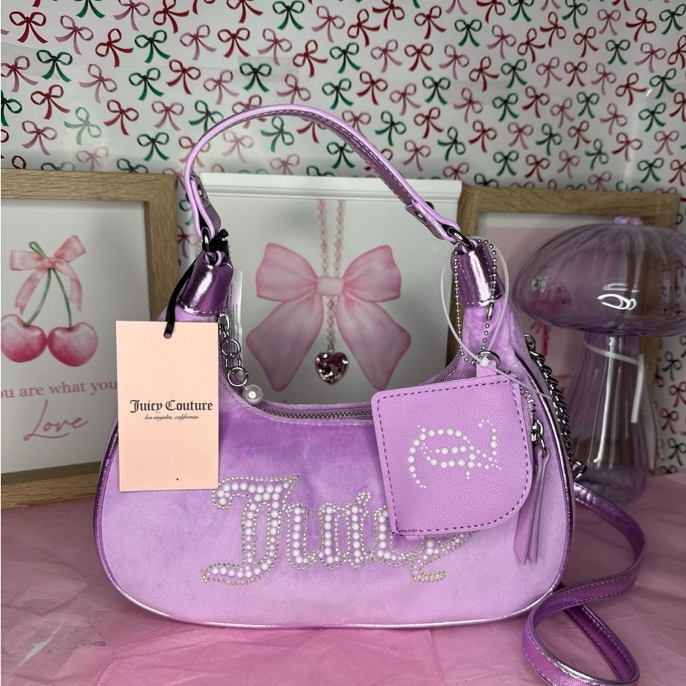 Juicy Couture String of Pearls Hobo Crossbody